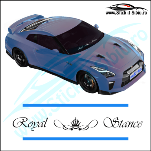 Sticker Central Parbriz-ROYAL STANCE-Model 1 - Stickere Auto