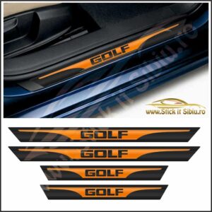 PRAG-526 Set Protectie Praguri Volkswagen Golf – Stickere Auto din Folie Autocolantă | Rezistent Apă + UV