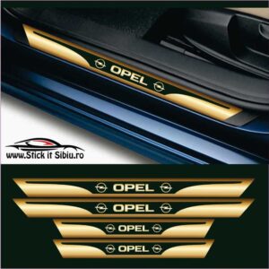 Set Protectie Praguri Opel – Stickere Auto din Folie Autocolantă  | Rezistent Apă + UV