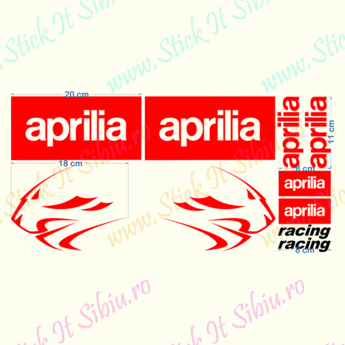 Set Aprilia-Model 1 - Stickere Auto - Moto