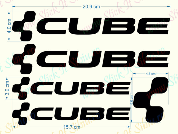 Set Cube-Model 2 - Stickere Bicicleta