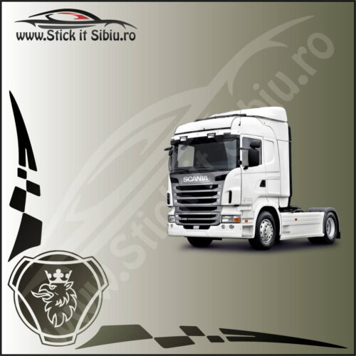 Stickere Geam TIR-Camion Scania Model 11 - Stickere Auto