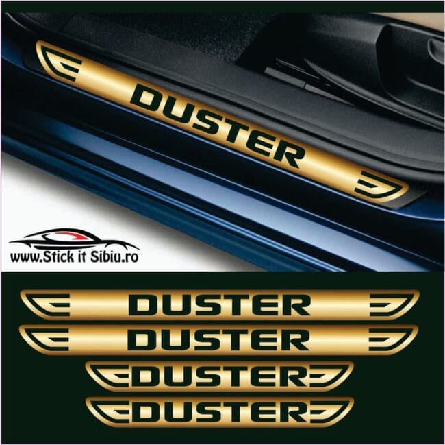 Set Protectie Praguri Dacia Duster-Model 4 – Stickere Auto din Folie Autocolantă  | Rezistent Apă + UV