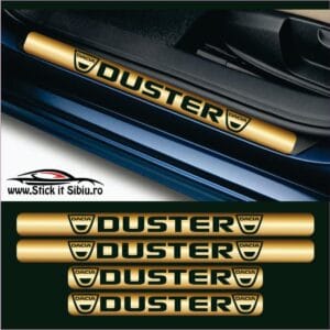 Set Protectie Praguri Dacia Duster-Model 5 – Stickere Auto din Folie Autocolantă  | Rezistent Apă + UV