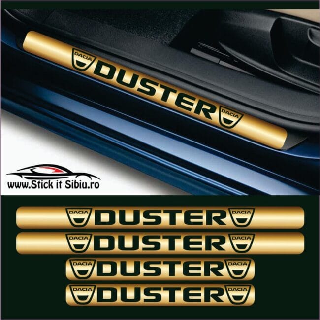 Set Protectie Praguri Dacia Duster-Model 5 – Stickere Auto din Folie Autocolantă  | Rezistent Apă + UV