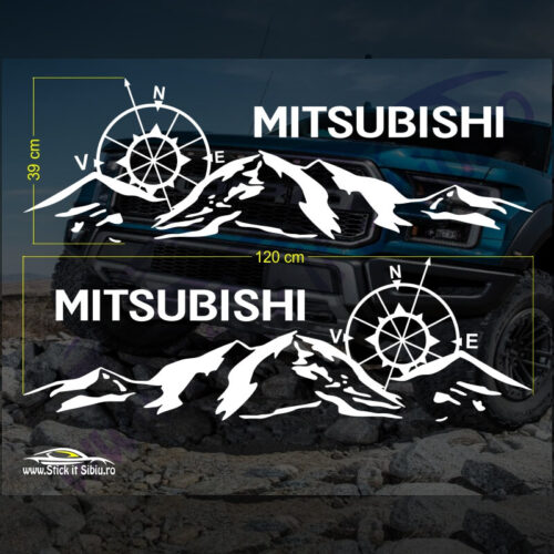 Set Stickere Mitsubishi V3 - Stickere Auto - Off Road