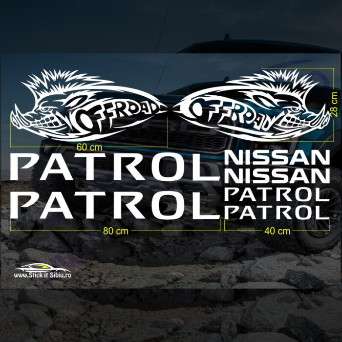 Set Stickere Nissan Patrol V3 - Stickere Auto - Off Road