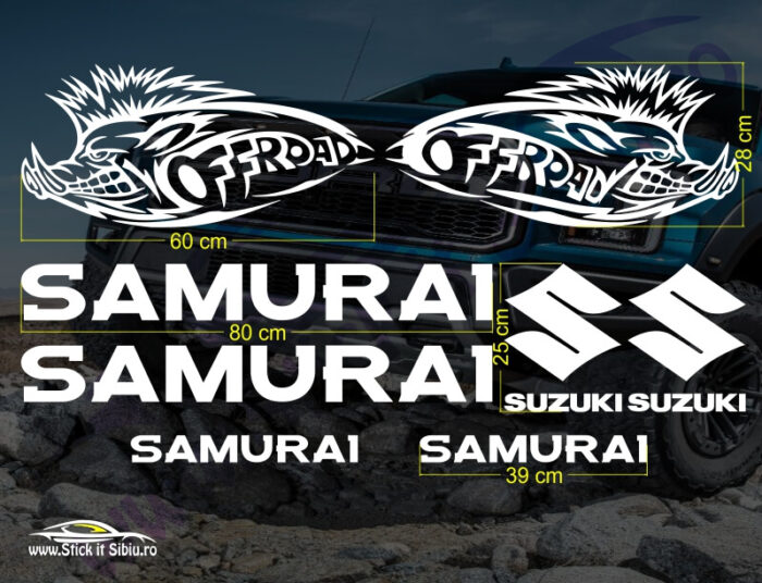 Set Stickere Suzuki Samurai V3 - Stickere Auto - Off Road