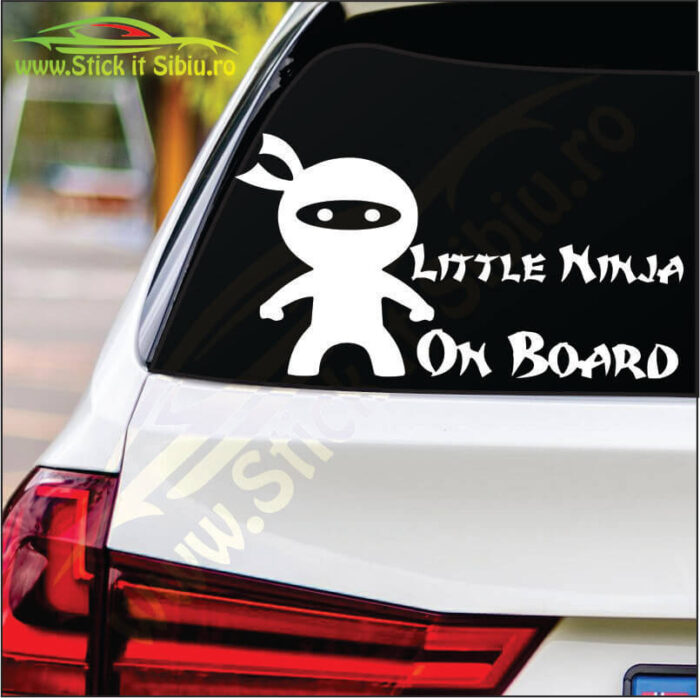 Little Ninja On Board - Stickere Auto