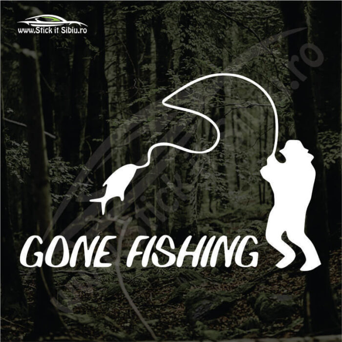Gone Fishing - Stickere Auto