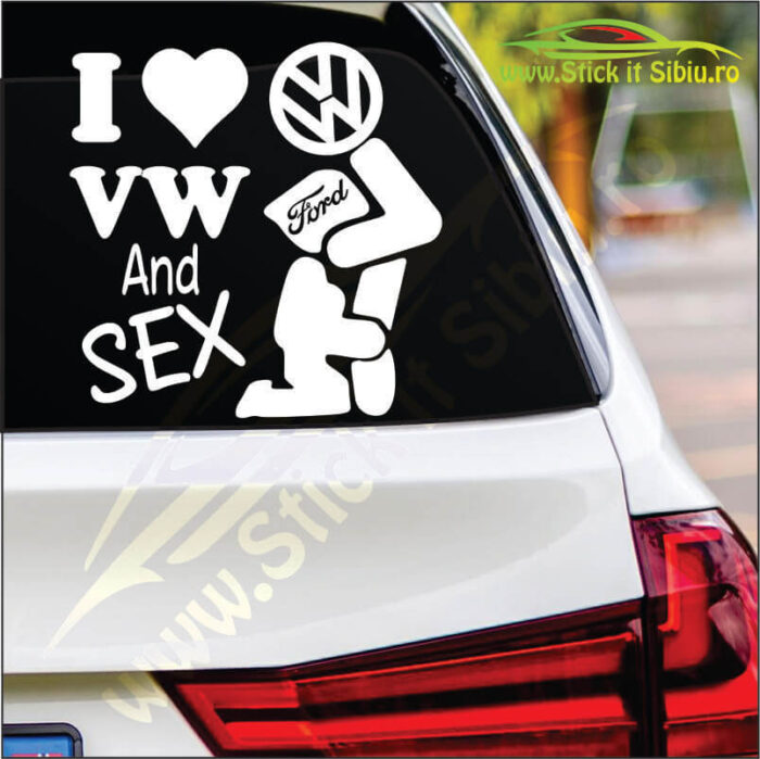 I Love Volkswagen And… - Stickere Auto