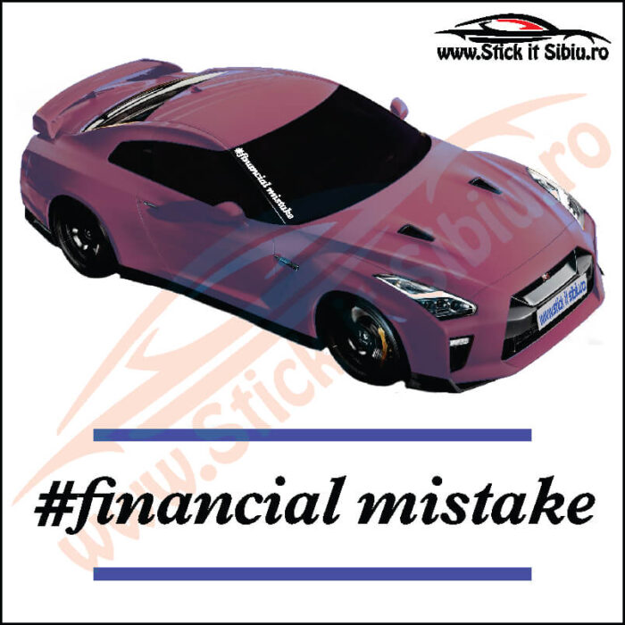 #Financial Mistake - Stickere Parbriz