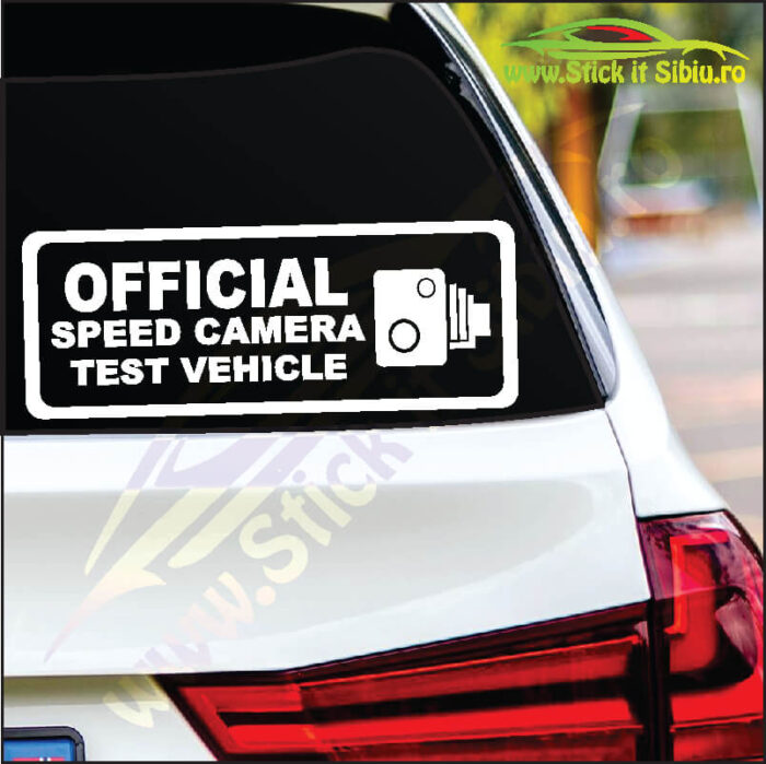 Official Speed Camera, Test Vehicle - Stickere Auto