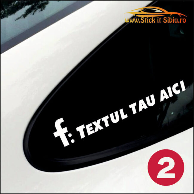 Sticker Facebook Personalizat - Stickere Auto