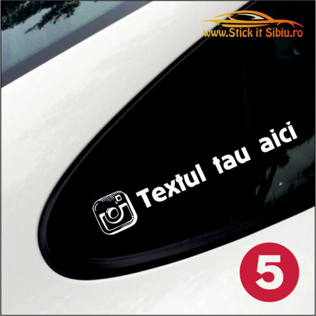 Sticker Instagram Personalizat - Stickere Auto