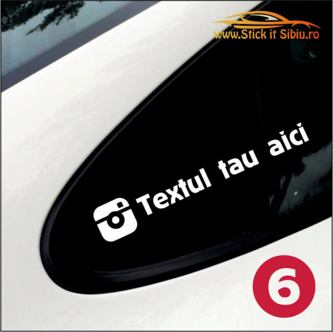 Sticker Instagram Personalizat - Stickere Auto