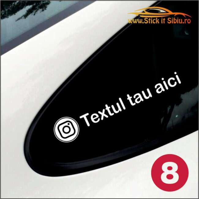 Sticker Instagram Personalizat - Stickere Auto