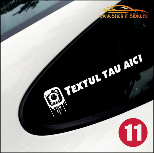 Sticker Instagram Personalizat - Stickere Auto