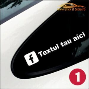 Sticker Facebook Personalizat | Rezistent Apă + UV