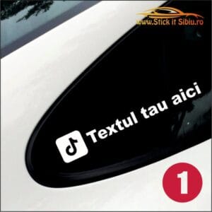 Sticker TikTok Personalizat | Rezistent Apă + UV