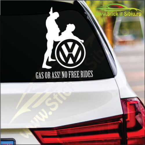 No Free Rides Volkswagen - Stickere Auto