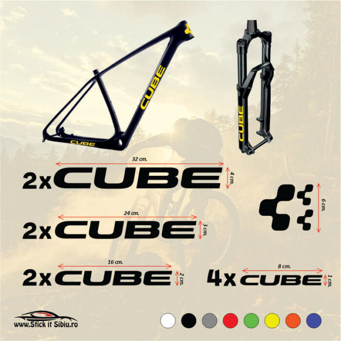 Set Stickere Bicicleta Cube-Model 2 - Stickere Bicicleta