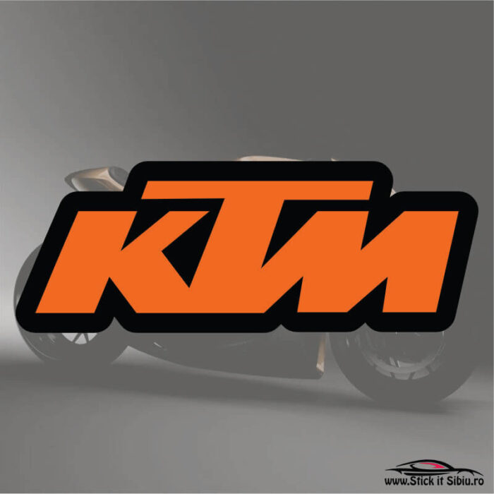 KTM-negru-orange- stickere moto-printat-laminat-taiat pe contur- www.stickitsibiu.ro