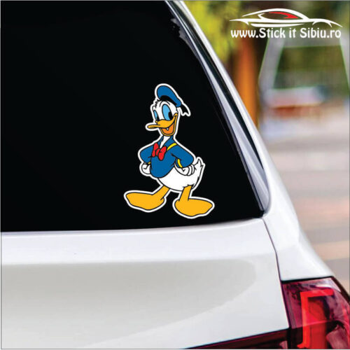 Donald Duck- stickere Auto-moto-printat-laminat-taiat pe contur- www.stickitsibiu.ro