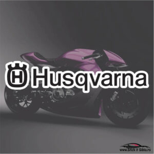 Husqvarna-alb-negru- stickere moto-printat-laminat-taiat pe contur- www.stickitsibiu.ro