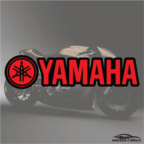 yamaha-negru-rosu- stickere moto-printat-laminat-taiat pe contur- www.stickitsibiu.ro