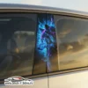 28 SET COMPLET stickere Stalpi Usi - Thunder Wolf | Rezistent Apă + UV