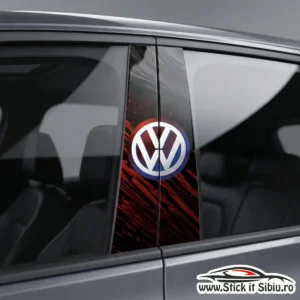 SET COMPLET stickere Stalpi Usi - BLOODLINE VOLKSWAGEN | Rezistent Apă + UV
