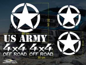 Set Stickere Off Road US ARMY - Stickere Auto - Off Road - Stickere Off Road