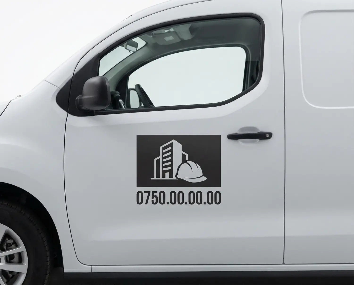 Logo și telefon pe uși