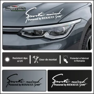 Sticker Far-Sports Mind - Renault - Stickere Auto