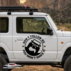 Sticker Decorativ Lateral – Jeep Rock Crawling | Rezistent Exterior - Stickere Auto | Rezistent Apă + UV