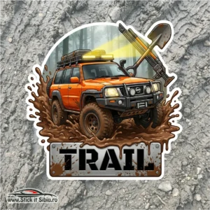 Sticker Decorativ Trail Splash – Offroad Style | Calitate Premium