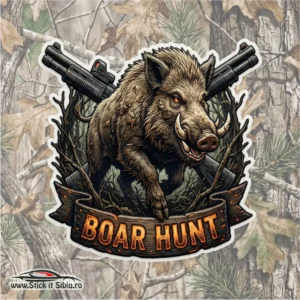 Sticker 4x4 Boar Hunt – Hunting Club | Decupat Contur