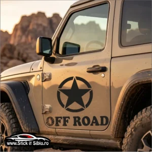 Sticker Auto Army Star – OFF ROAD | Rezistent Apă + UV