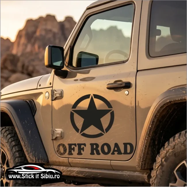 usstar_245771_NWO-021.1 Sticker Auto Army Star – OFF ROAD | Rezistent Apă + UV