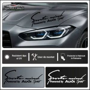 Sticker Far-Sports Mind-Audi - ALB - 30 cm lungime