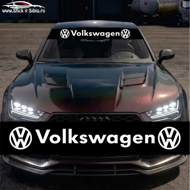 Parasolar Volkswagen - Stickere Auto | Rezistent Apă + UV