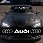 Parasolar Audi - Stickere Auto | Rezistent Apă + UV