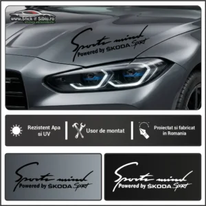 Sticker Far-Sports Mind- Skoda - Stickere Auto