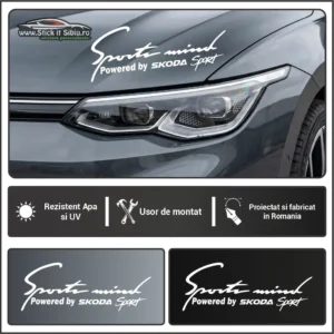 Sticker Far-Sports Mind - Skoda - Stickere Auto