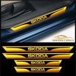 Set Protectie Praguri Skoda – Stickere Auto din Folie Autocolantă | Rezistent Apă + UV