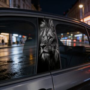 SET COMPLET stickere Stalpi Usi - Majestic Lion - StickIt